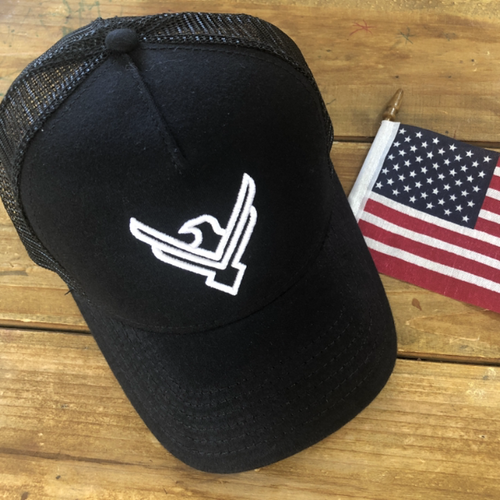 Silver Eagle Patriotic Trucker Hat With Mesh.